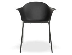 LEVEL Pebble Armchair Black With Shell Seat - 4 Post Base -Level Furniture Outlet Store BlackSeat 4PostBaseBlack FRONT