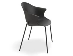 LEVEL Pebble Armchair Black With Shell Seat - Sled Base -Level Furniture Outlet Store BlackSeat 4PostBaseBlack SIDE fcb5616f 6cd2 4165 9772 5a9d30da436b