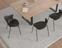 LEVEL Pebble Armchair Black With Shell Seat - Pyramid Fixed Base With Castors -Level Furniture Outlet Store BlackSeat 4PostBase 2 e4142c90 e7af 4c37 bb44 4684b70d711c