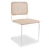 LEVEL Calibre Chair - White With Natural Cane