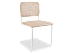 LEVEL Calibre Chair - White With Natural Cane