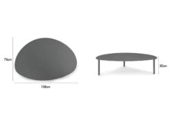 LEVEL Cetara Coffee Table - Outdoor - White - Large -Level Furniture Outlet Store Cetara Large specs