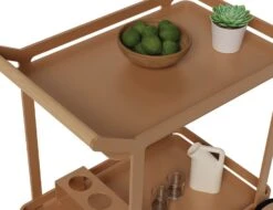LEVEL Imola Outdoor Bar Cart - Terracotta -Level Furniture Outlet Store CloseUp Terracotta Lifestyle 9db9a153 0935 4933 80b6 a2a8ff254b78