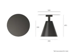 LEVEL Corvo Outdoor Side Table - Black -Level Furniture Outlet Store CorvoMeasurements 5b24b0dc e707 4b11 8381 20a43a1b9f34