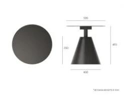 LEVEL Corvo Outdoor Side Table - Black -Level Furniture Outlet Store CorvoMeasurements 9c3c6101 1a0c 4e9b bc2c d21782b69eda