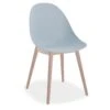 LEVEL Pebble Chair Pale Blue With Shell Seat - Natural Beechwood Base