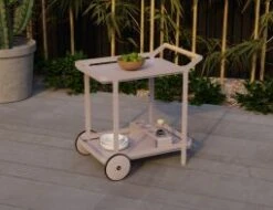 LEVEL Imola Outdoor Bar Cart - Pale Pink Blush -Level Furniture Outlet Store DustyPinkbar cart lifestyle 7291baa3 bff8 4011 a6e4 efcce82d6d14