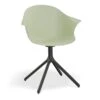 LEVEL Pebble Armchair Mint Green With Shell Seat - Swivel Base