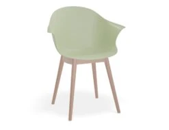 LEVEL Pebble Armchair Mint Green With Shell Seat - Pyramid Fixed Base -Level Furniture Outlet Store GreenSeat WoodBase MAIN cf2c2b69 a49d 4904 bc8a aceb62453849