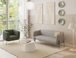 LEVEL Belle Lounge Chair - Kelp Green - Matt Black Legs -Level Furniture Outlet Store Green Belles WebsiteV22