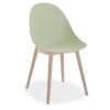 LEVEL Pebble Chair Mint Green With Shell Seat - Natural Beechwood Base