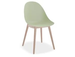 LEVEL Pebble Chair Mint Green With Shell Seat - Swivel Base W Castors - Black -Level Furniture Outlet Store Green WoodBase MAIN dfe8583d 75e8 4b29 9051 b2fb75a997d0