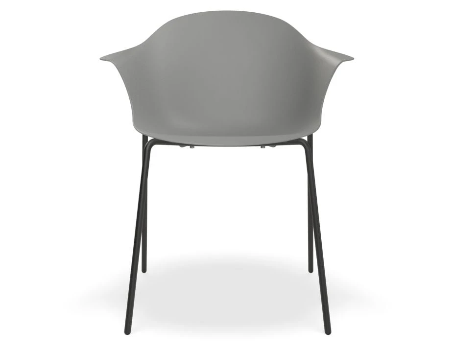 LEVEL Pebble Armchair Grey With Shell Seat - Pyramid Fixed Base With Castors 3 LEVEL Pebble Armchair Grey With Shell Seat - Pyramid Fixed Base With Castors - Image 3