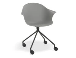 LEVEL Pebble Armchair Grey With Shell Seat - Sled Base With Black Legs -Level Furniture Outlet Store GreySeat NonSwivelCastorBaseBlack MAIN 5f3c530c 4383 450f a7bd 1fd8ff1ac6d1