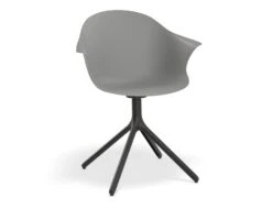 LEVEL Pebble Armchair Grey With Shell Seat - Sled Base With Black Legs -Level Furniture Outlet Store GreySeat SwivelBaseBlack MAIN c67260eb 7edb 44be b0b1 be5598f23438