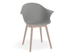 LEVEL Pebble Armchair Grey With Shell Seat - Sled Base With Black Legs -Level Furniture Outlet Store GreySeat WoodBase MAIN 3b5aafe1 e3e0 4243 bef1 571a0f6424e1