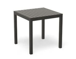 LEVEL Halki Table Matt Charcoal Aluminium 77cm X 77xm