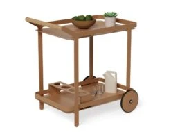 LEVEL Imola Outdoor Bar Cart - Terracotta -Level Furniture Outlet Store Hero Terracotta Lifestyle a5215940 33b6 4755 b1cc a912c4e42a01