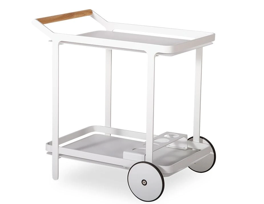 LEVEL Imola Outdoor Bar Cart - White 7 LEVEL Imola Outdoor Bar Cart - White - Image 7