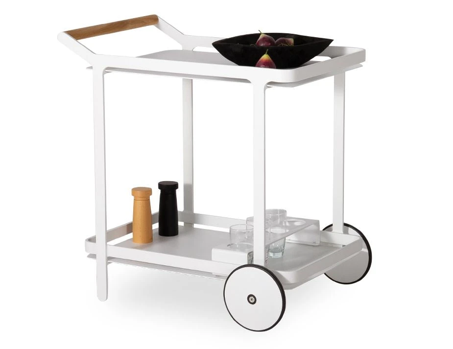 LEVEL Imola Outdoor Bar Cart - White 1 LEVEL Imola Outdoor Bar Cart - White