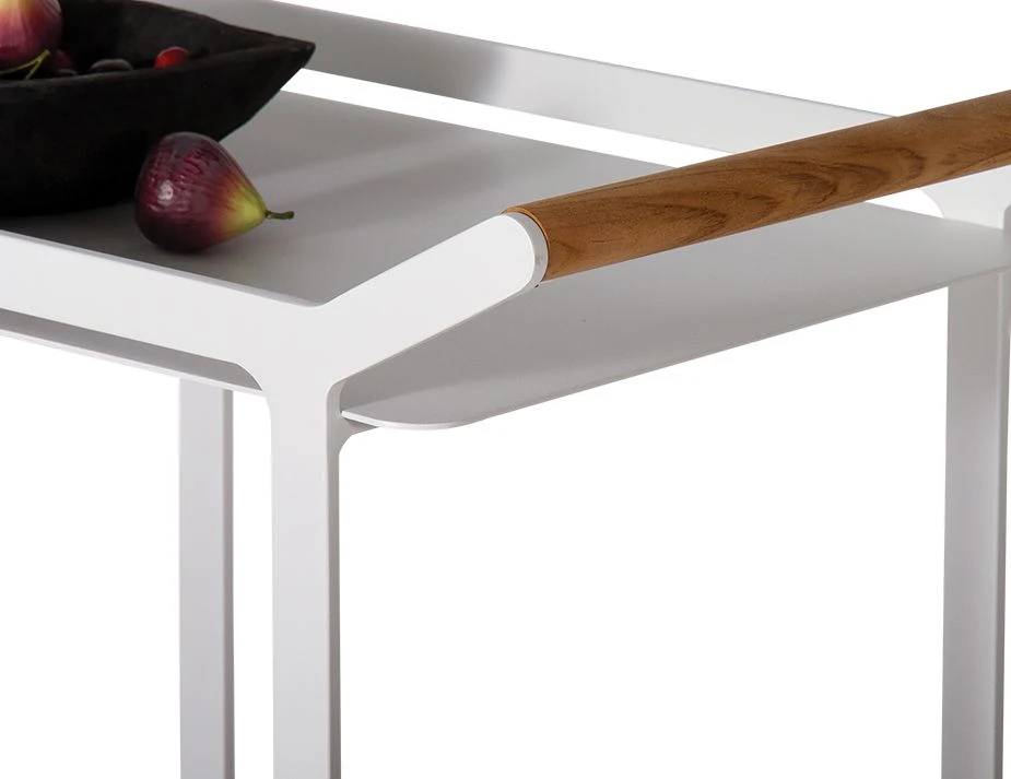 LEVEL Imola Outdoor Bar Cart - White 5 LEVEL Imola Outdoor Bar Cart - White - Image 5