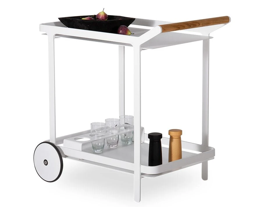 LEVEL Imola Outdoor Bar Cart - White 3 LEVEL Imola Outdoor Bar Cart - White - Image 3