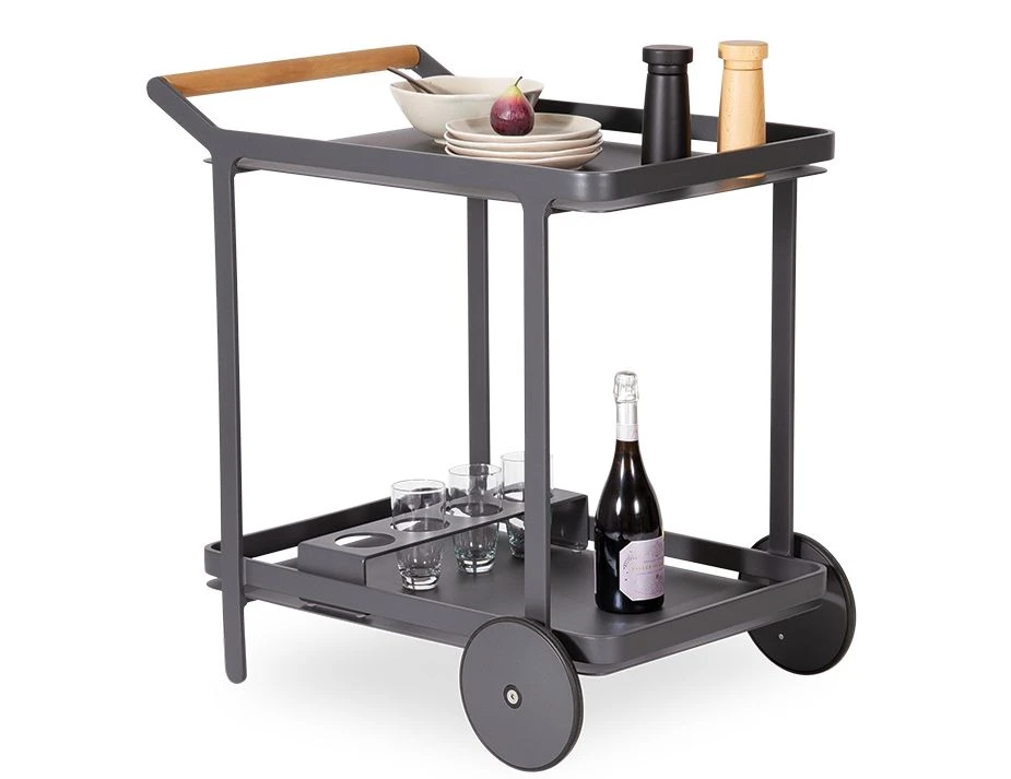 LEVEL Imola Outdoor Bar Cart - Charcoal 1 LEVEL Imola Outdoor Bar Cart - Charcoal
