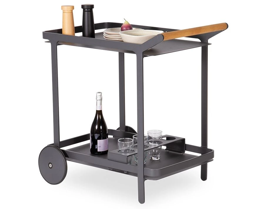 LEVEL Imola Outdoor Bar Cart - Charcoal 8 LEVEL Imola Outdoor Bar Cart - Charcoal - Image 8