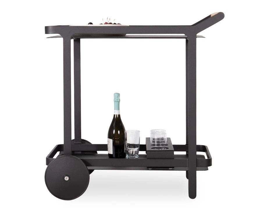 LEVEL Imola Outdoor Bar Cart - Black 4 LEVEL Imola Outdoor Bar Cart - Black - Image 4
