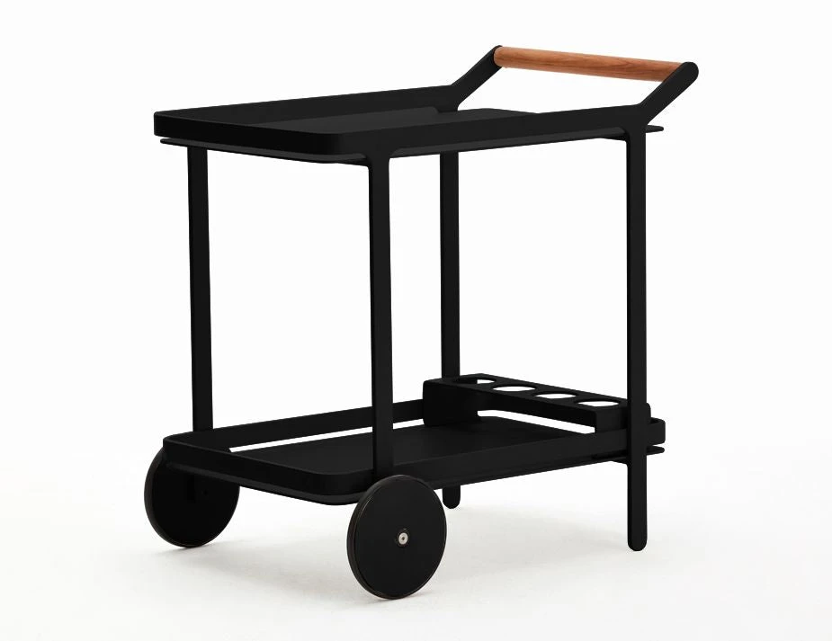LEVEL Imola Outdoor Bar Cart - Black 6 LEVEL Imola Outdoor Bar Cart - Black - Image 6