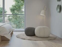 LEVEL Ronde Pouf In Elephant Boucle - Small -Level Furniture Outlet Store Large StoneBoucle Small ElephantBoucle 1