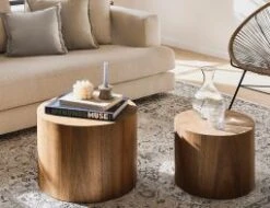 LEVEL Stump Table Set - Walnut -Level Furniture Outlet Store Layer Collection Walnut 8 c1fdd571 d7ab 472e a670 0dbdcf68e085