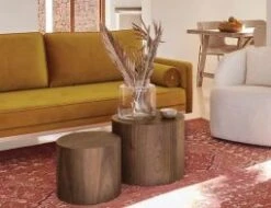 LEVEL Stump Table Set - Walnut -Level Furniture Outlet Store Layer Collection Walnut 9 cab04487 908e 40fc a113 aabbaf9aeb3c
