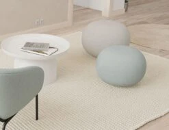 LEVEL Ronde Pouf In Sky Blue - Small -Level Furniture Outlet Store LightBlue 2 Sizes Rondes