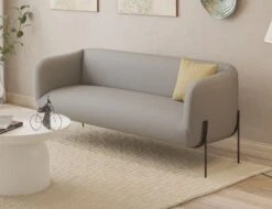 LEVEL Belle 2.5 Seater Sofa - Cloud Grey - Brushed Matt Gold Legs 15 LEVEL Belle 2.5 Seater Sofa - Cloud Grey - Brushed Matt Gold Legs -Level Furniture Outlet Store Light Grey Belles Website CloseUp2 66e590bf b66a 4e4e bfe3 6c3f6c71cfb7