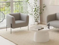 LEVEL Belle Lounge Chair - Cloud Grey - Matt Black Legs 15 LEVEL Belle Lounge Chair - Cloud Grey - Matt Black Legs -Level Furniture Outlet Store Light Grey Belles Website CloseUp 9b596f34 23d0 4c22 98f2 6af450b9f731