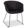 LEVEL Lonsdale Arm Chair - Black Sled - Black Linen Pad
