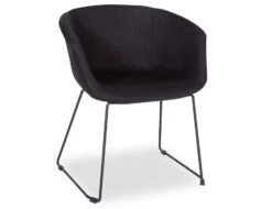 LEVEL Lonsdale Arm Chair - Black Sled - Black Linen Pad