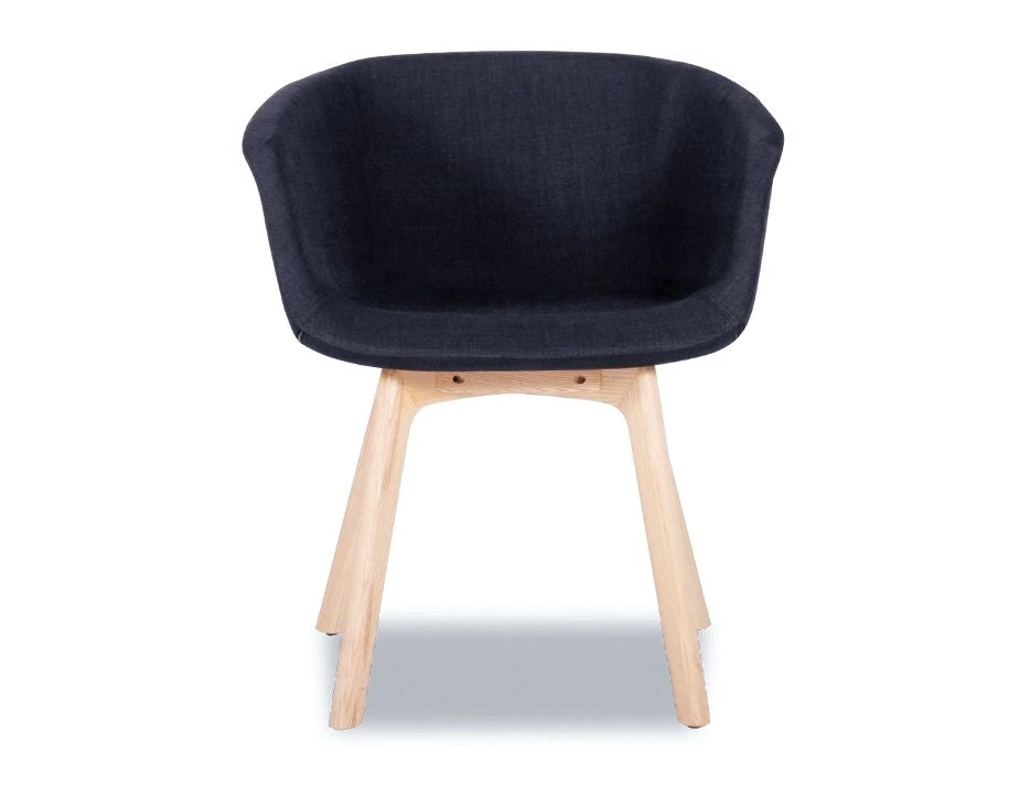 LEVEL Lonsdale Arm Chair - Natural - Black Fabric - Image 4