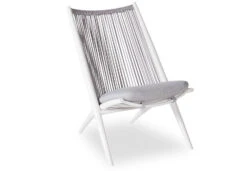 LEVEL Minori Lounge Chair - Outdoor - White - Light Grey Cushion -Level Furniture Outlet Store Minori 0005 MG 3937 e95318d1 6f9a 4aaa b0e2 49a0940d2183