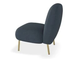 LEVEL Moulon Lounge Chair - Midnight Blue - Brushed Matt Gold Legs -Level Furniture Outlet Store Moulon DarkBLue Brass SIDE f3d86754 8e1a 4267 84e8 71cd4c2de3b8