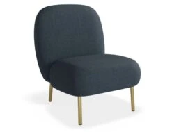 LEVEL Moulon Lounge Chair - Midnight Blue - Brushed Matt Bronze Legs -Level Furniture Outlet Store Moulon DarkBlue Brass MAIN 996e0833 8cfc 4e3e be4a 7f36fb5885d3