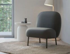 LEVEL Moulon Lounge Chair - Storm Grey - Matt Black Legs -Level Furniture Outlet Store Moulon DarkGrey 1 Zoom