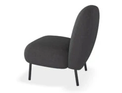 LEVEL Moulon Lounge Chair - Storm Grey - Matt Black Legs -Level Furniture Outlet Store Moulon DarkGrey Black SIDE