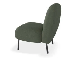 LEVEL Moulon Lounge Chair - Kelp Green - Matt Black Legs -Level Furniture Outlet Store Moulon Green Black SIDE