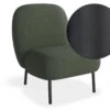 LEVEL Moulon Lounge Chair - Kelp Green - Matt Black Legs