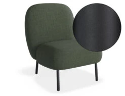 LEVEL Moulon Lounge Chair - Kelp Green - Matt Black Legs