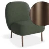 LEVEL Moulon Lounge Chair - Kelp Green - Brushed Matt Bronze Legs