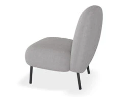LEVEL Moulon Lounge Chair - Cloud Grey - Matt Black Legs -Level Furniture Outlet Store Moulon Grey Black SIDE