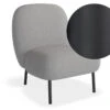 LEVEL Moulon Lounge Chair - Cloud Grey - Matt Black Legs